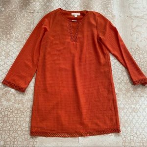 Michael Kors Orange Lace Trim Tunic Size Medium